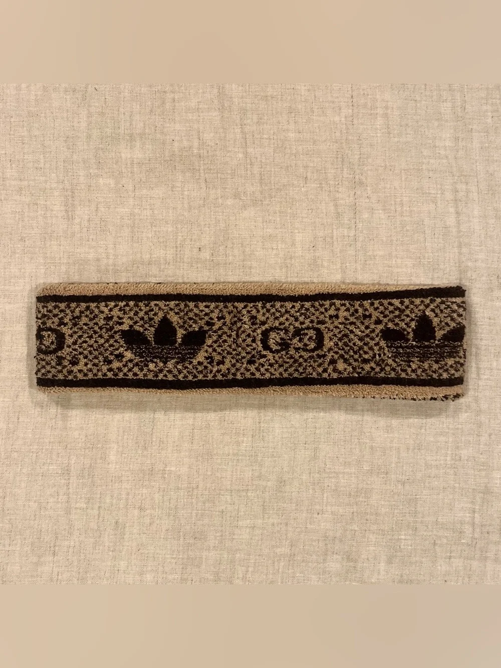 $410 Gucci X Adidas GG Monogram Logo Sweatband
